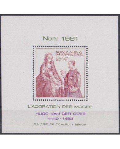 F-EX63515 RWANDA MNH 1981 CHRISTMAS NAVIDAD ART PAINTING HUGO VAN DER GOES.
