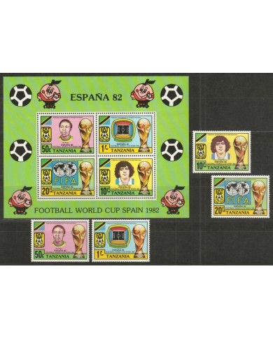 F-EX63517 TANZANIA MNH 1982 CHAMPIONSHIP SOCCER FOOTBALL.