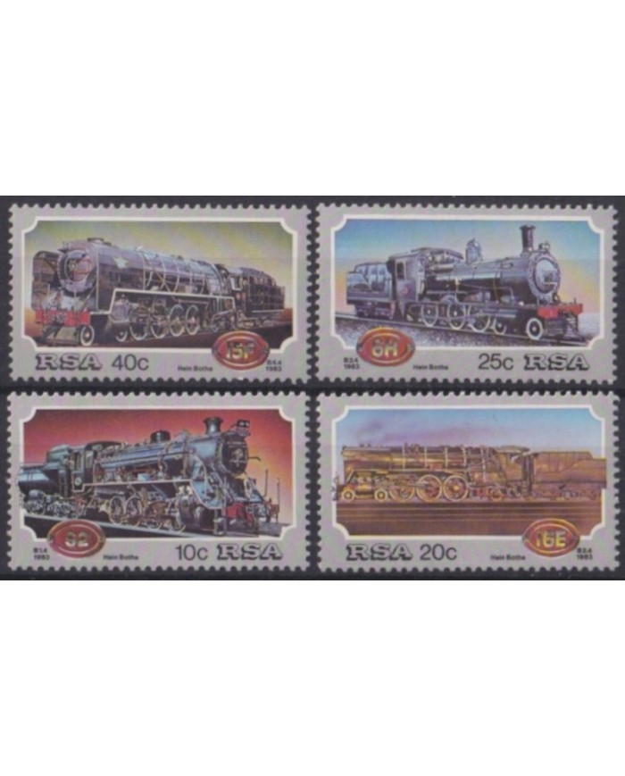 F-EX63313 SUDAFRICA RSA MNH 1983 RAILROAD RAILWAYS TRAIN LOCOMOTIVES FERROCARRIL.