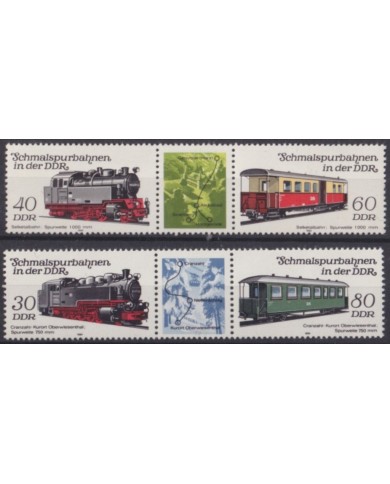 F-EX63573 GERMANY DDR MNH 1984 RAILROAD RAILWAYS TRAIN FERROCARRIL LOCOMOTIVES.