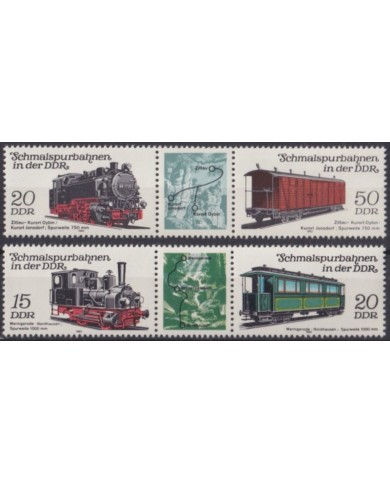 F-EX63304 GERMANY DDR MNH 1983 RAILROAD RAILWAYS TRAIN FERROCARRIL LOCOMOTIVES.