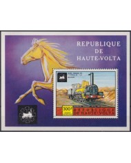 F-EX63312 UPPER VOLTA MNH 1975 RAILROAD RAILWAYS TRAIN FERROCARRIL LOCOMOTIVES.