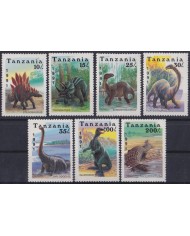 F-EX63477 TANZANIA MNH 1991 BLOCK PREHISTORIC FAUNA DINOSAUR.