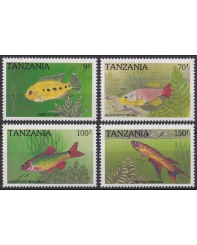F-EX63475 TANZANIA MNH 1989 MARINE FAUNA FISH.