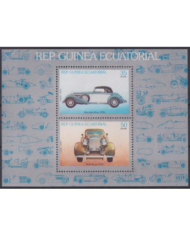 F-EX63492 GUINEA EQUATORIAL MNH 1979 CLASSIC CAR OLD CAR ROLLS ROYS MERCEDES.