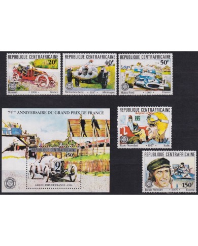F-EX62892 CENTRAL AFRICA MNH 1981 75th ANNIV GRAN PRIX RACING CAR OLD CAR.