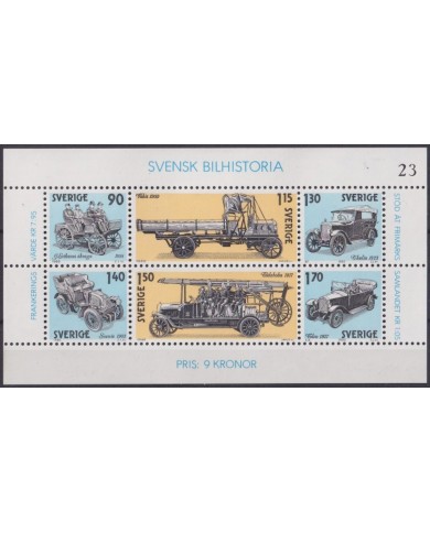 F-EX63496 SVERIGE SWEDEN SUEDE MNH 1980 CLASSIC CAR OLD CAR AUTOMOVIL.