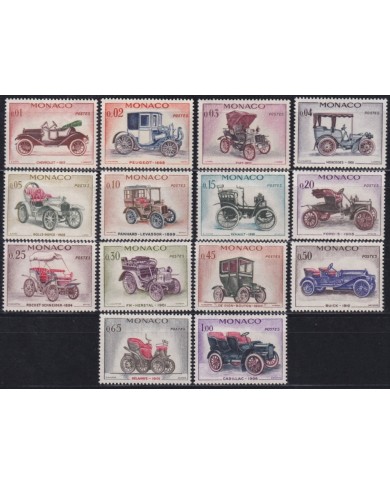 F-EX62893 MONACO MNH 1961 CLASSIC CAR AUTOMOVIL SET.