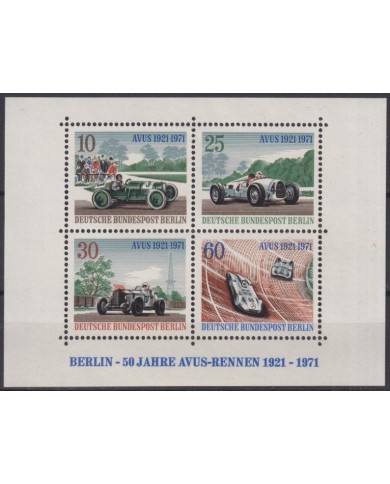 F-EX63497 GERMANY BERLIN MNH 1971 RACING CAR OLD CAR AUTOMOVIL.