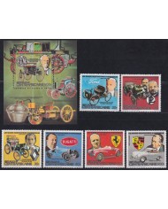 F-EX62891 CENTRAL AFRICA MNH 1983 CLASSIC CAR CONSTRUCTORS BUGATTI ROLLS ROYCE MERCEDES FERRARI.