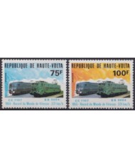 F-EX63311 UPPER VOLTA MNH RAILROAD RAILWAYS FERROCARRIL LOCOMOTIVES.
