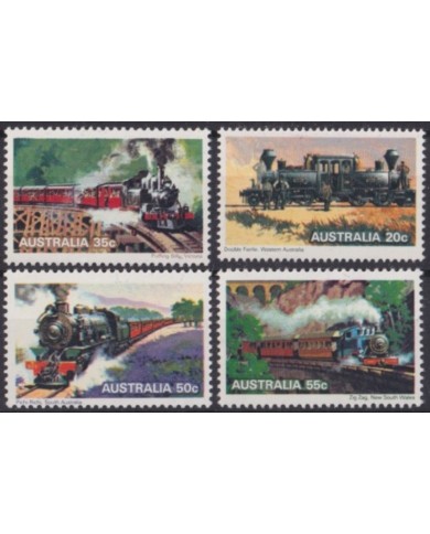 F-EX63314 AUSTRALIA MNH 1979 RAILROAD RAILWAYS FERROCARRIL LOCOMOTIVES.