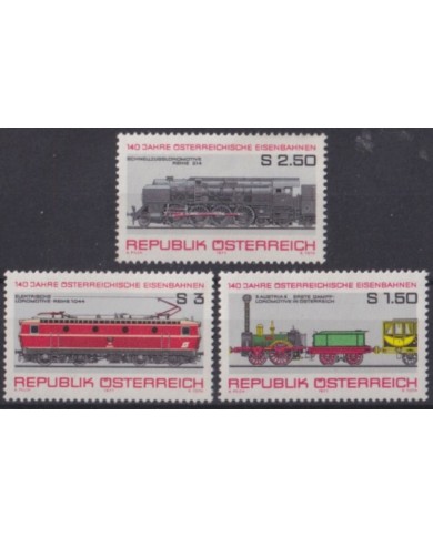 F-EX63307 AUSTRIA MNH 1977 RAILROAD RAILWAYS FERROCARRIL LOCOMOTIVES TRAIN.