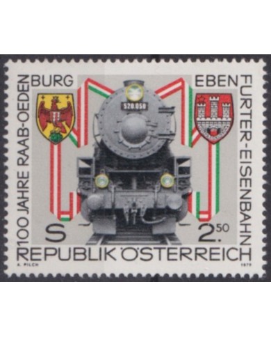 F-EX63308 AUSTRIA MNH 1979 CENT RAILROAD RAILWAYS FERROCARRIL LOCOMOTIVES TRAIN.