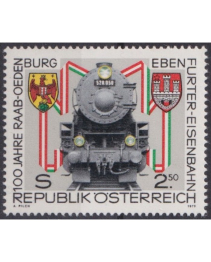 F-EX63308 AUSTRIA MNH 1979 CENT RAILROAD RAILWAYS FERROCARRIL LOCOMOTIVES TRAIN.