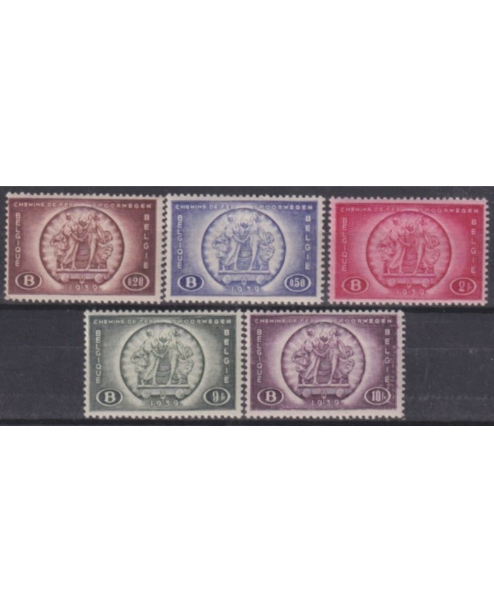 F-EX63295 BELGIUM MH 1939 COLIS POSTAUX RAILROAD RAILWAYS TRAIN FERROCARRIL LOCOMOTIVES.
