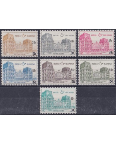 F-EX63284 BELGIUM MNH 1972 COLIS POSTAUX ARCHITECTURE RAILROAD RAILWAYS TRAIN FERROCARRIL LOCOMOTIVES.
