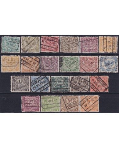 F-EX62775 BELGIUM USED 1938 LONDON ISSUE COLIS POSTAUX RAILROAD RAILWAYS TRAIN FERROCARRIL LOCOMOTIVES.