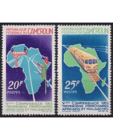 F-EX63331 CAMEROUN MNH 1967 RAILROAD TECHNICICIAN CONFERENCE RAILROAD.