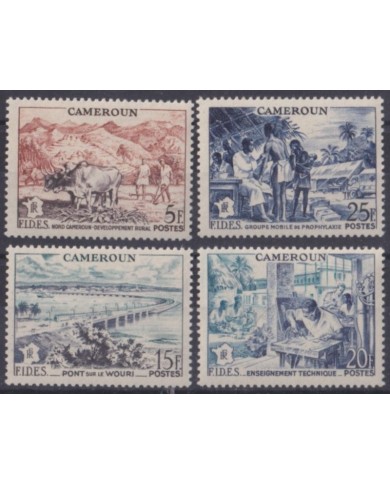 F-EX63582 CAMEROUN MNH 1956 SOCIAL DEVELOPMENT RAILROAD.