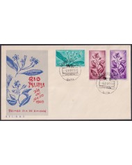 F-EX64074 RIO MUNI SPANISH COLONIES 1964 FDC STAMP DAY FLOWER FLORES.