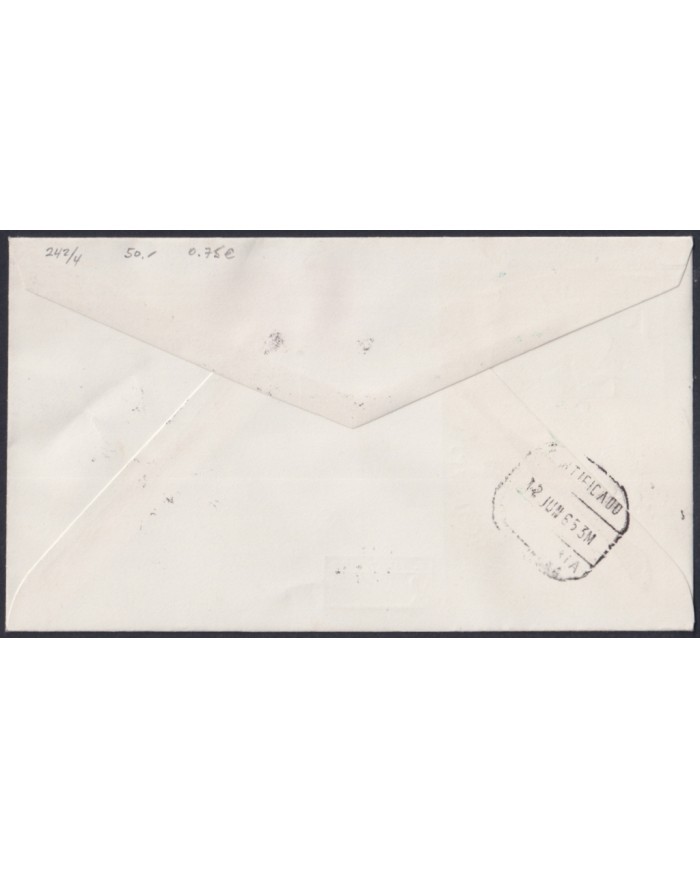 F-EX64140 FERNANDO POO 1965 FDC REG PRO CHILDREN BEETLE INSECTS ENTOMOLOGY.