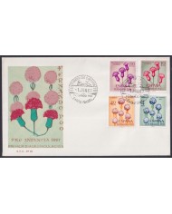 F-EX64142 FERNANDO POO 1967 FDC PRO CHILDREN FLOWER FLORES.
