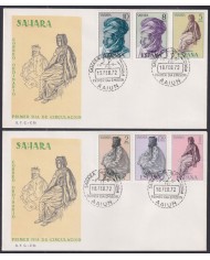 F-EX64109 SPANISH SAHARA 1972 FDC INDIGENOUS TIPES.