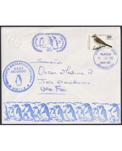 F-EX64173 CHILE ANTARCTIC TERRITORY 2003 BIRD POSTCARD ESCUDERO STATION - CHILE.