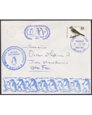 F-EX64172 CHILE ANTARCTIC TERRITORY 2001 UPAEP FLIGHT E. FREI STATION TO SPAIN.