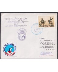 F-EX64172 CHILE ANTARCTIC TERRITORY 2001 UPAEP FLIGHT E. FREI STATION TO SPAIN.