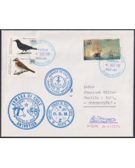 F-EX64187 CHILE 2002 FDC COVER CETACEOS FISH COVER.