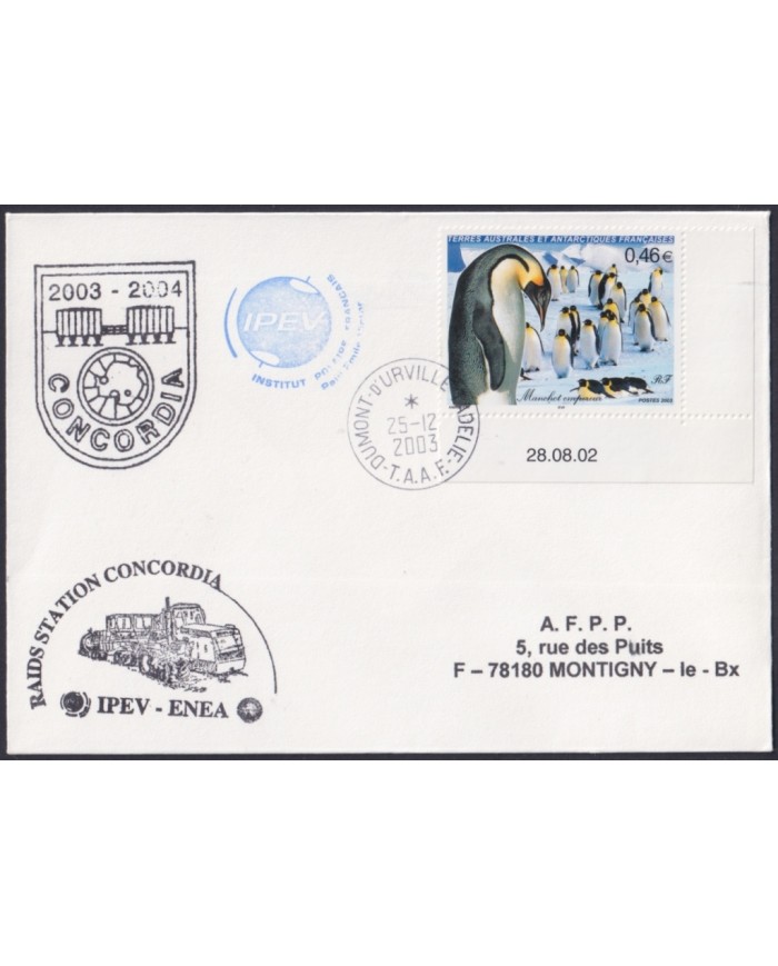 F-EX64210 TAAF FRANCE 2003 DUMONT D´URVILLE ANTARCTIC STATION CONCORDIA COVER.