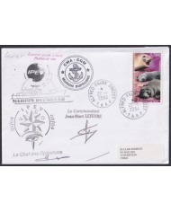 F-EX64214 TAAF FRANCE 2004 MARION DUFRESNE PAQUEBOT ANTARCTIC STATION COVER.