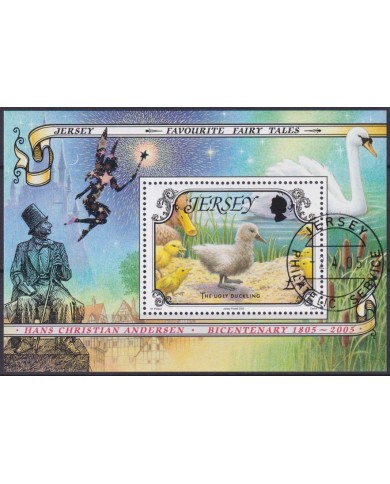 F-EX61848 JERSEY UK ENGLAND 2005 USED BIRD AVES OISEAUX UGLY DUCKLING ANDERSEN CHILD TALES.