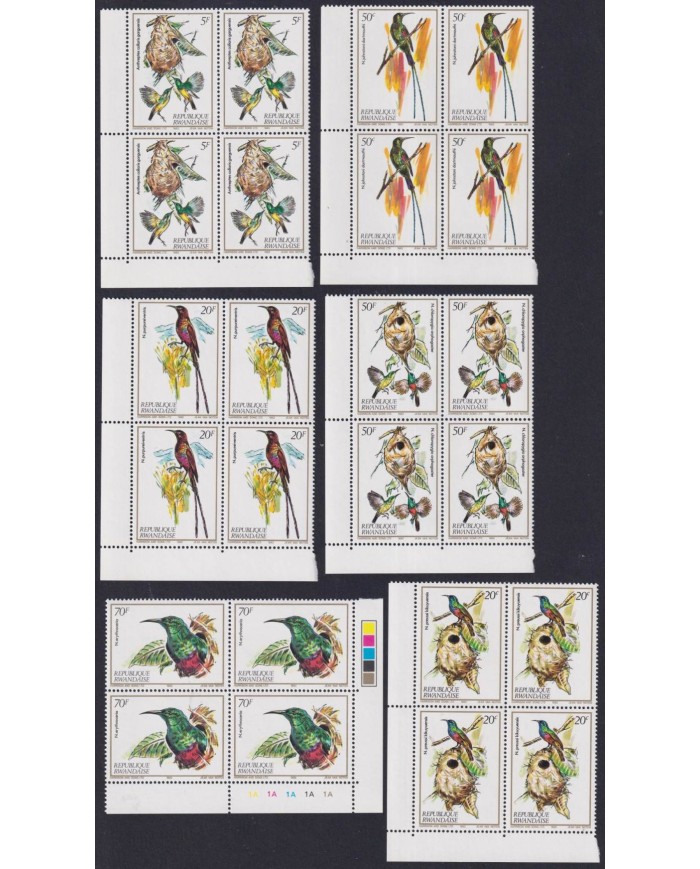 F-EX63569 RWANDA MNH 1983 BLOCK 4 BIRD AVES OISEAUX.