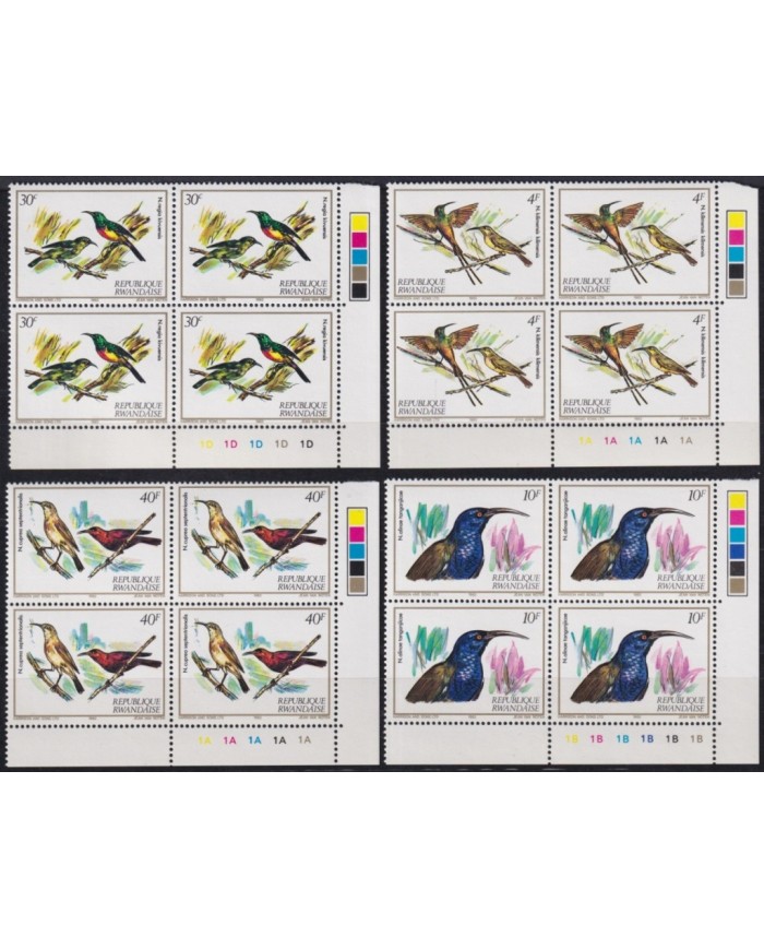 F-EX63569 RWANDA MNH 1983 BLOCK 4 BIRD AVES OISEAUX.