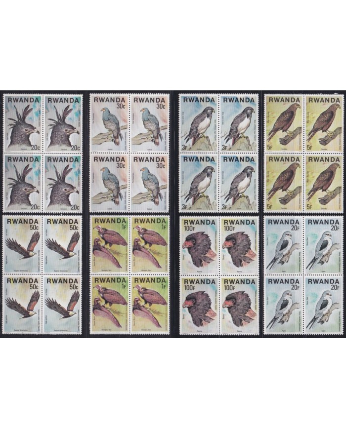 F-EX63571 RWANDA MNH 1977 BLOCK 4 BIRD AVES OISEAUX.