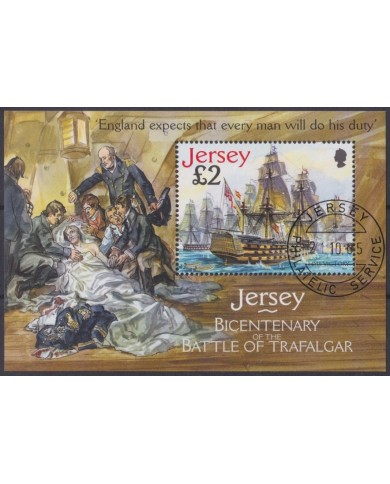 F-EX61799 JERSEY UK ENGLAND 2005 USED TRAFALGAR BATTLE HMS VICTORIA SHIP.
