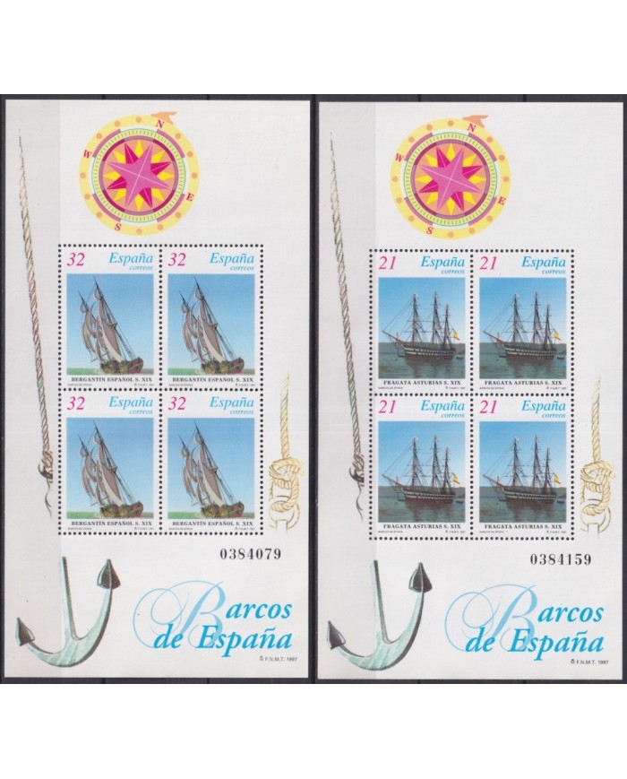 F-EX62747 SPAIN MNH 1997 SPANISH SHIP SAILING.