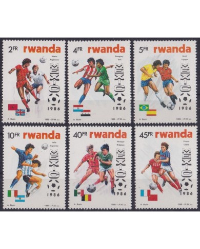 F-EX63481 RWANDA MNH 1986 WORLD SOCCER CHAMPIONSHIP FOOTBALL CUP.