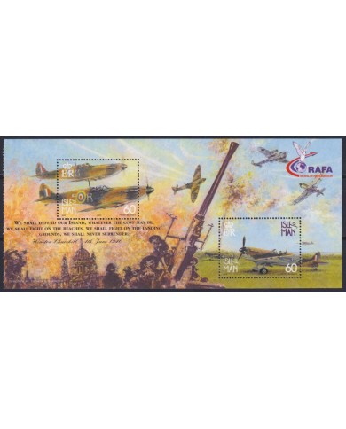 F-EX59889 MAN IS UK ENGLAND MNH 2000 WWII BATTLE FROM BRITAIN AVION AIRPLANE.