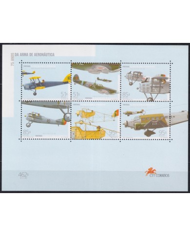 F-EX59891 PORTUGAL MNH 1999 75º ANNIV AIR FORCE AIRPLANE AVION.