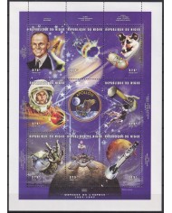 F-EX62730 NIGER MNH 1997 HISTORY SPACE FLIGHT COSMOS EXPLORATION ROCKET SATELLITE.