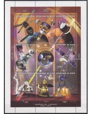 F-EX62730 NIGER MNH 1997 HISTORY SPACE FLIGHT COSMOS EXPLORATION ROCKET SATELLITE.