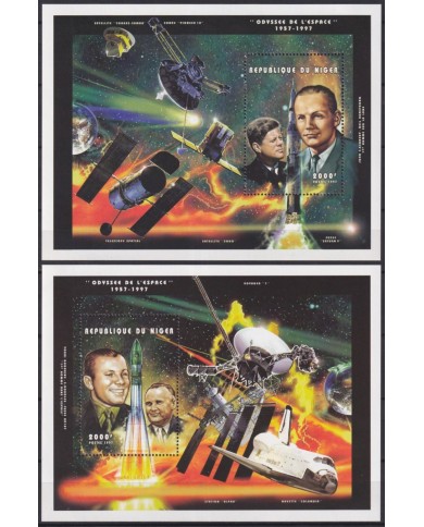 F-EX62731 NIGER MNH 1997 GAGARIN HISTORY SPACE COSMOS EXPLORATION ROCKET SATELLITE.