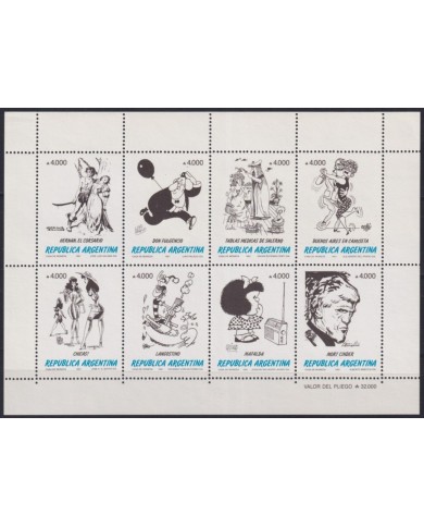 F-EX61208 ARGENTINA MNH 1991 COMICS DRAWING MAFALDA LANGOSTINO FULGENCIO.