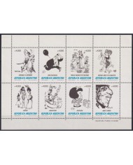 F-EX61208 ARGENTINA MNH 1991 COMICS DRAWING MAFALDA LANGOSTINO FULGENCIO.