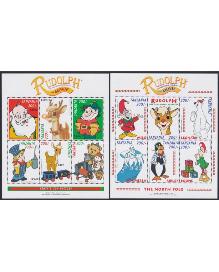 F-EX63617 ST VINCENT MNH 1998 DISNEY CARTOON COMICS RUDOLPH THE MOVIE SANTA.