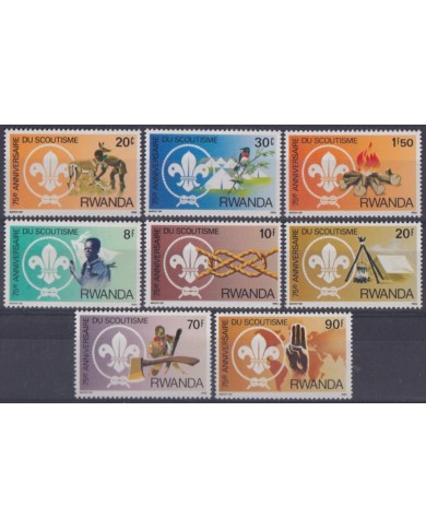 F-EX63561 RWANDA MNH 1981 75 ANNIV BOYS SCOUT.
